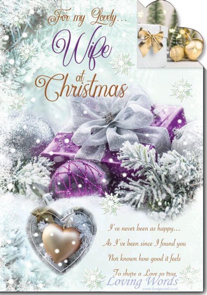 Lovely Wife at Christmas Greeting Cards by Loving Words