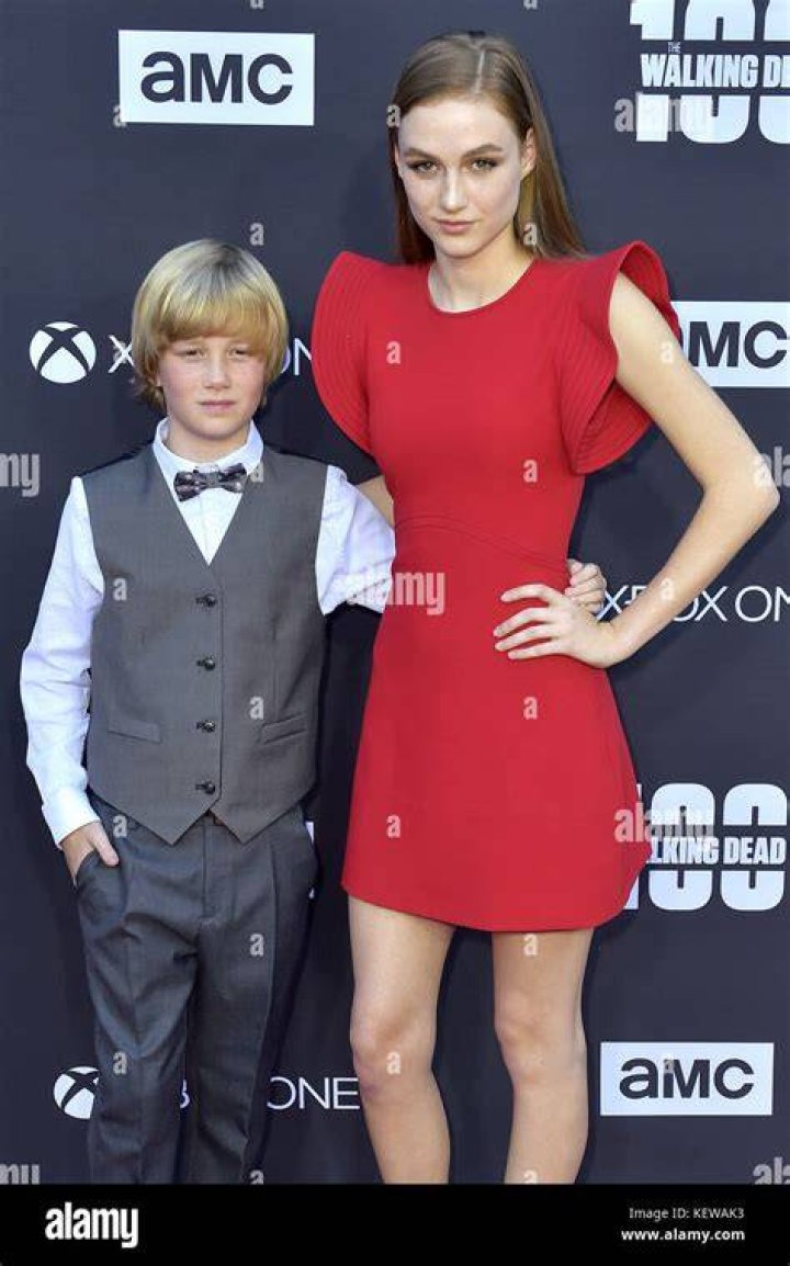 Macsen Lintz and Madison Lintz attend AMC's 'The Walking Dead' Season