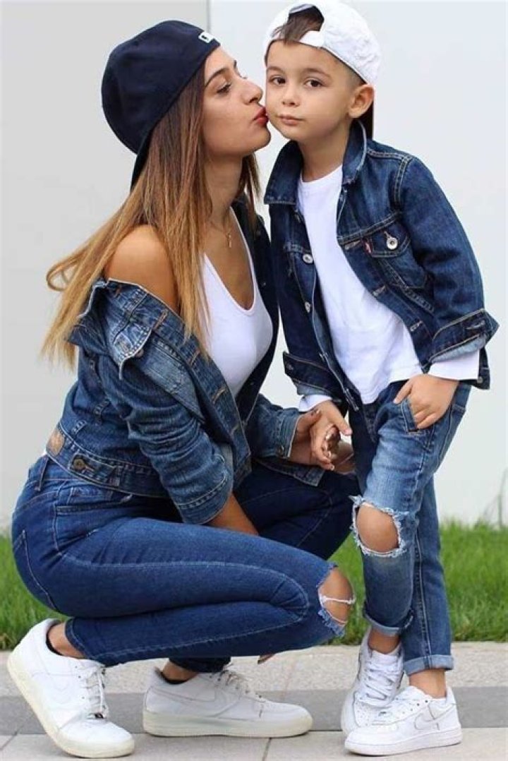 Matching mother and son outfits ! Blue and white stripes Mommy And Son