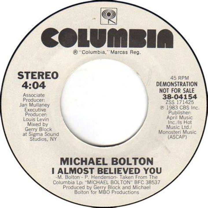Michael Bolton I Almost Believed You Lyrics Genius Lyrics