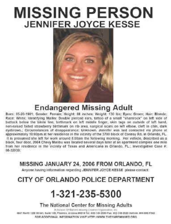 missing jennifer kesse missing from orlando,florida MISSING PEOPLE