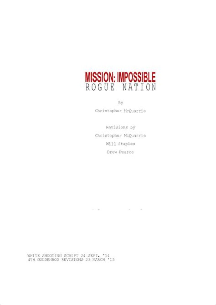 Mission Impossible Script (PDF) SWN Script Library