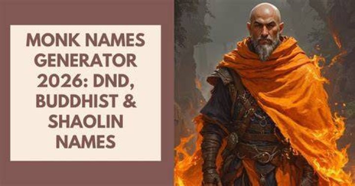 Monk Name Generator Dnd powentw