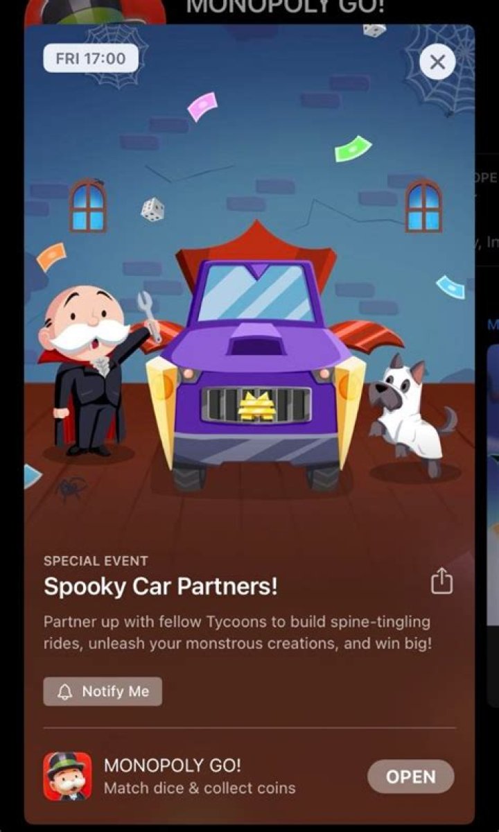 Monopoly Go Spooky Cars Partner Service, Video Gaming, Gaming