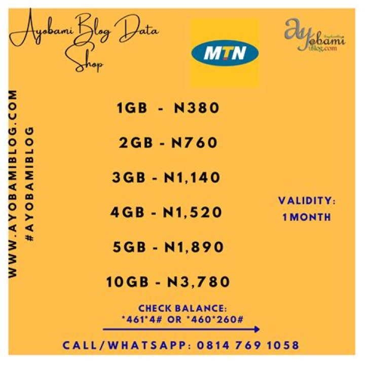 MTN Data Ayobami Blog