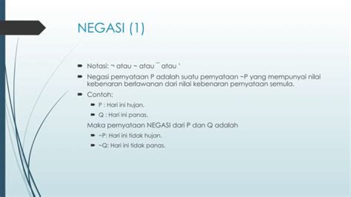 Negasi Dari Pernyataan Studyhelp