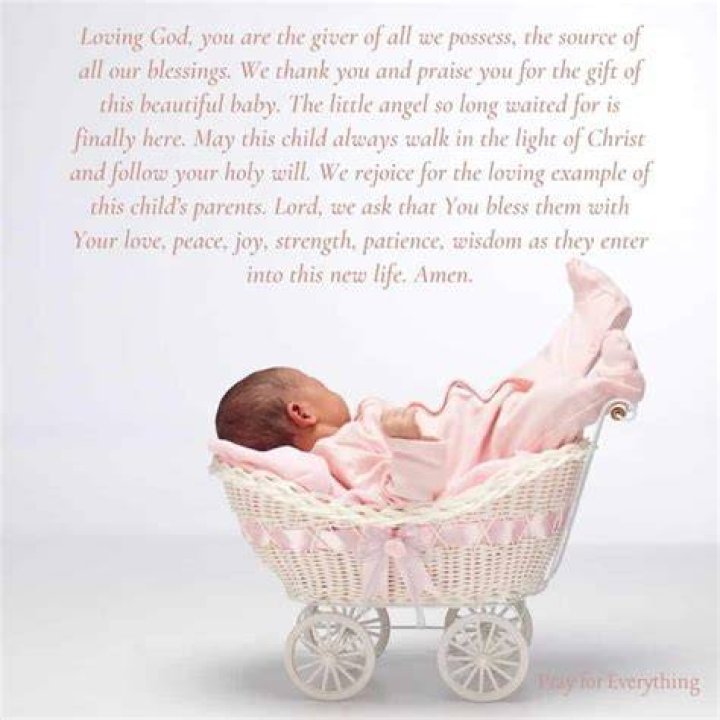 New Baby Blessing... Prayer for Baby... Baby Shower by dovecreek