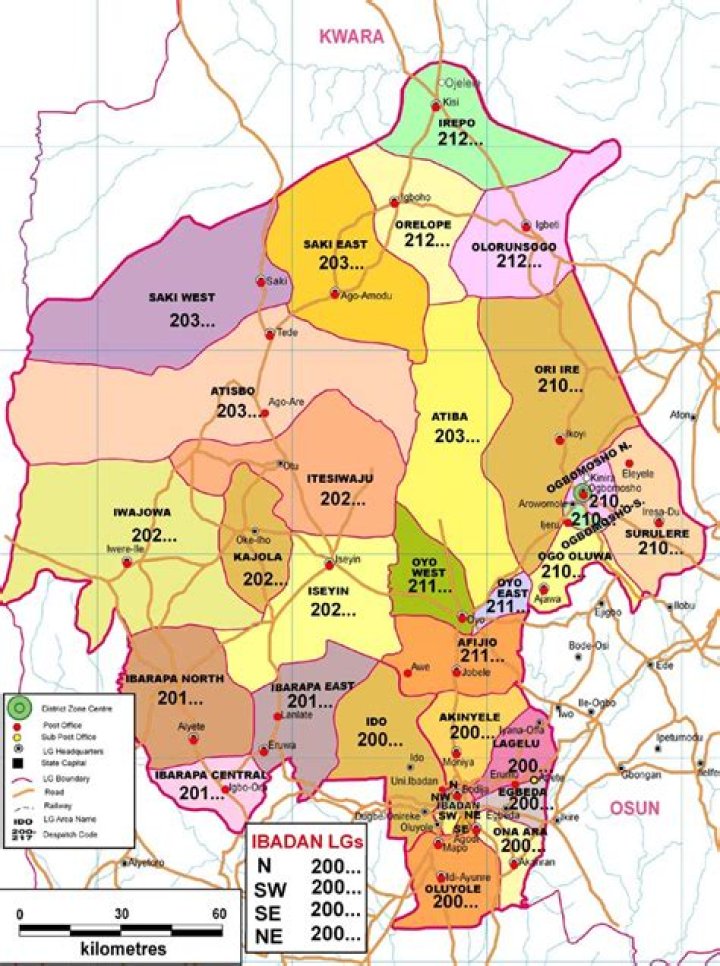 Ogun State Zip Code Map