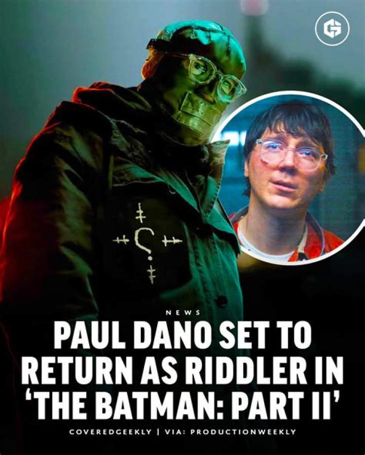 Paul Dano is Set To Play The Riddler in Matt Reeves' THE BATMAN