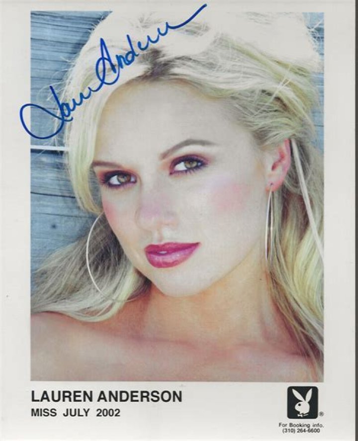 PLAYBOY PLAYMATE LAUREN Anderson signed 85x11 photo PicClick