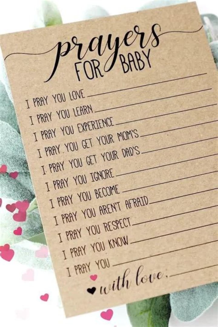 Prayers for Baby Cards Prayers for Baby Baby Advice Etsy Canada