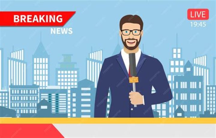 Premium Vector Tv news anchorman reads world news