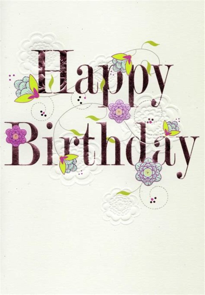 Pretty Happy Birthday Greeting Card Cards