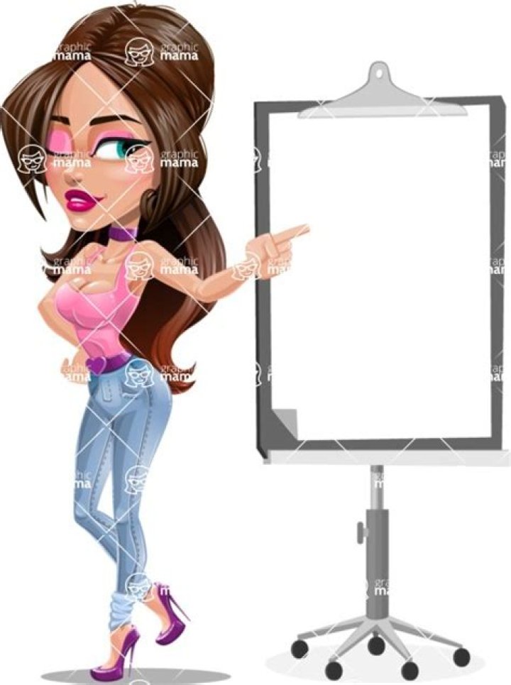 Pretty Young Woman Cartoon Vector Character GraphicMama