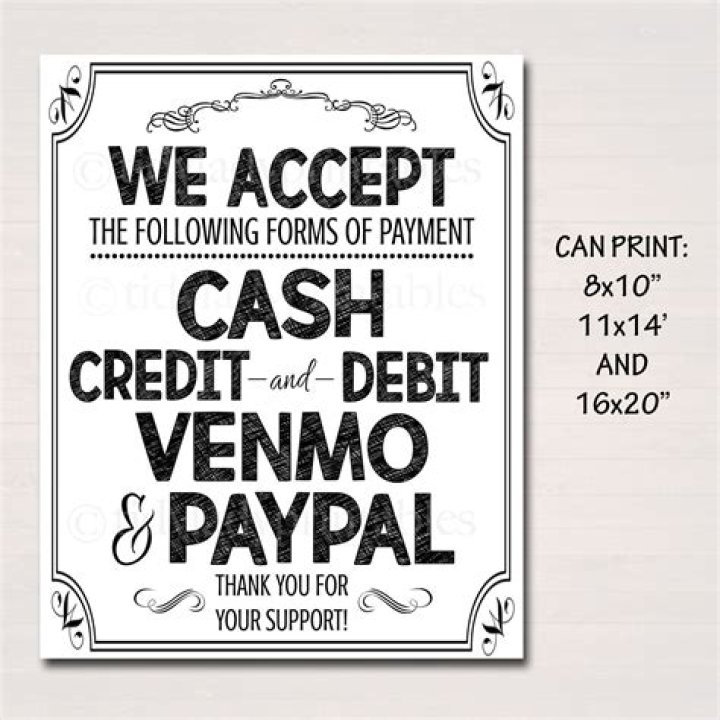 PRINTABLE Credit Card Sign, Fundraising Booth, Bake Sale, Cookie Booth