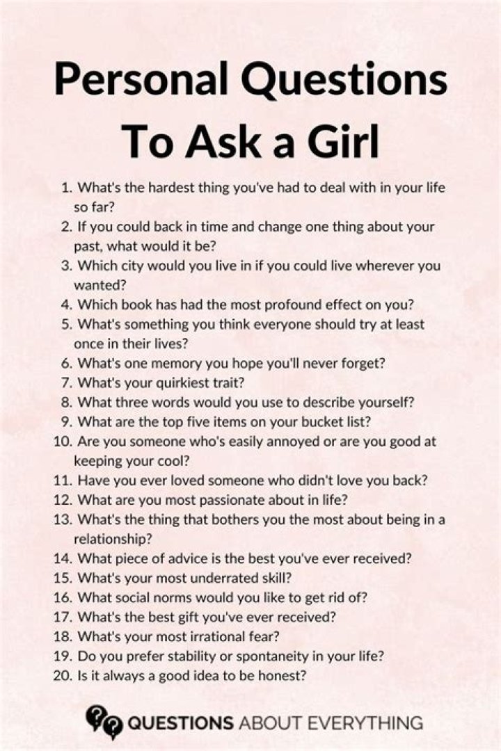 Questions To Ask A Girl