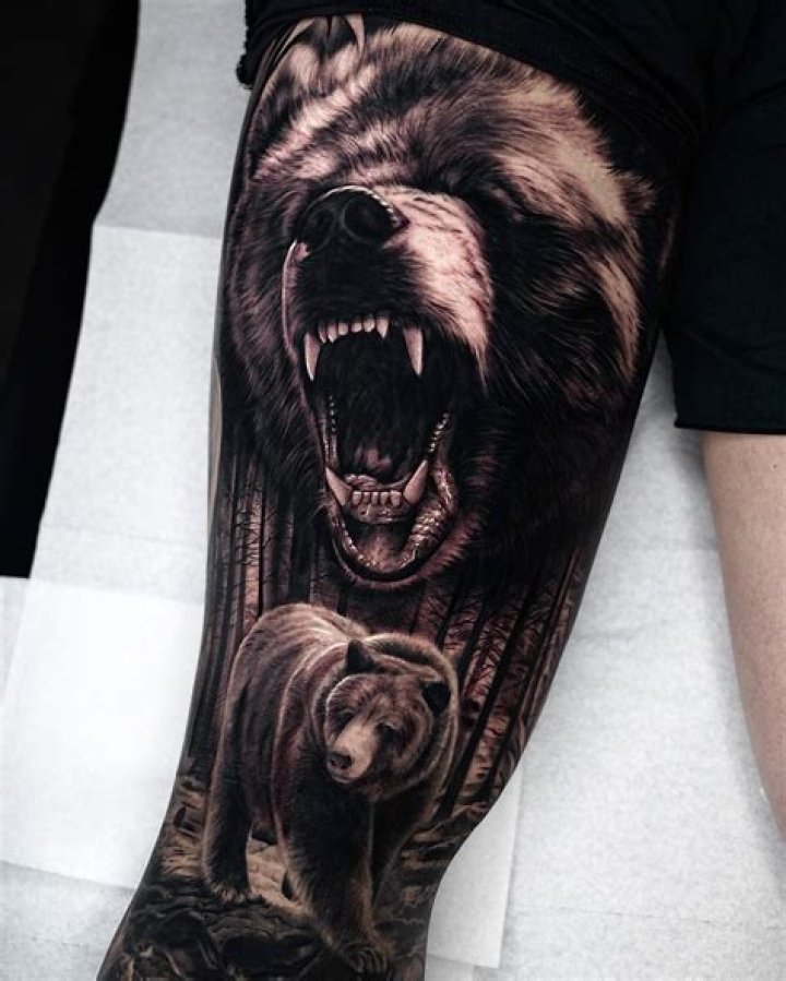 Realism Bear Sleeve Tattoo Ideas, Top 63 Best Bear Tattoo Design Ideas In 2021 How to get a
