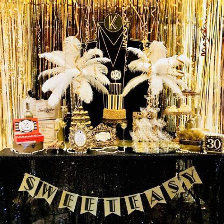 Roaring 20s Decoration Ideas Elegant Great Gatsby Party Sweet Bar (With