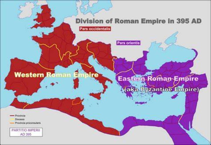 Roman Empire Map [Eastern and Western Rome]