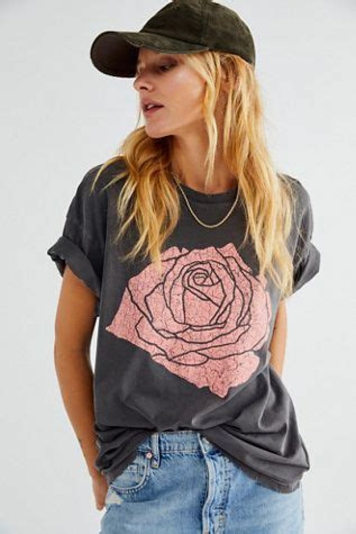 Rose Boyfriend Tee Boyfriend tee, Tees, Women