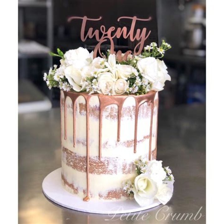 Rose gold drip cake 21st birthday cakes, Birthday cake decorating