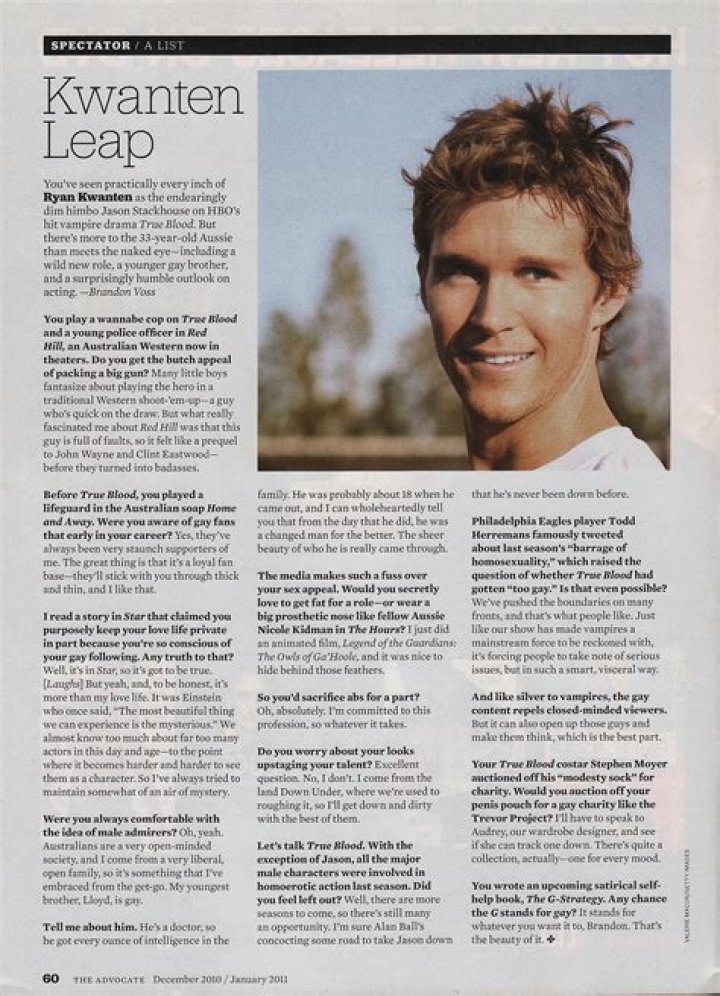 Ryan Kwanten Biography