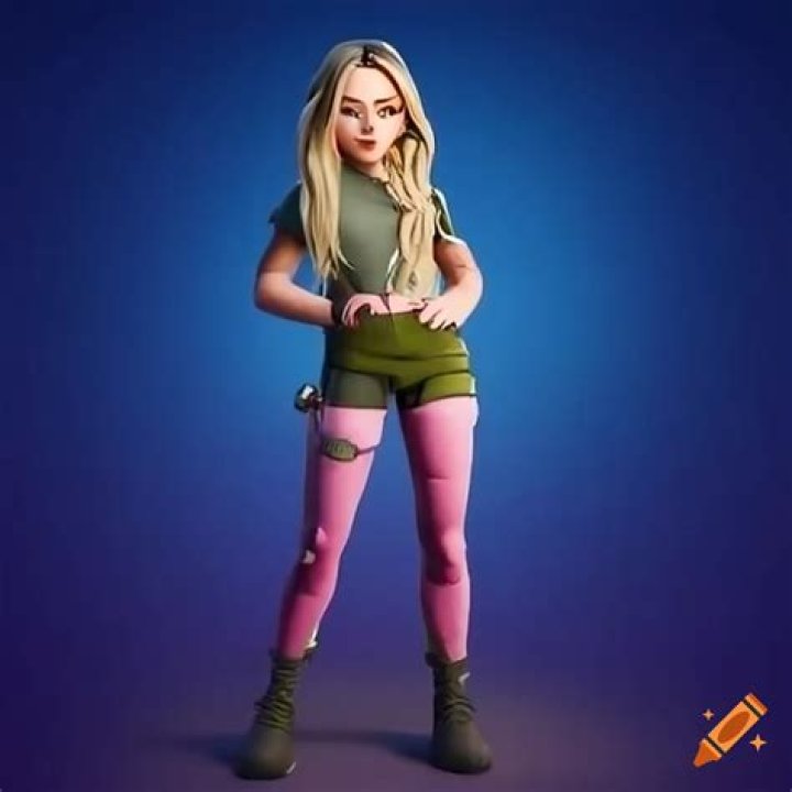 Sabrina carpenter with fortnite characters on Craiyon