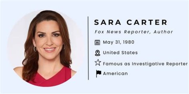 Sara Carter Wiki Fox News, Career, & Facts to Know