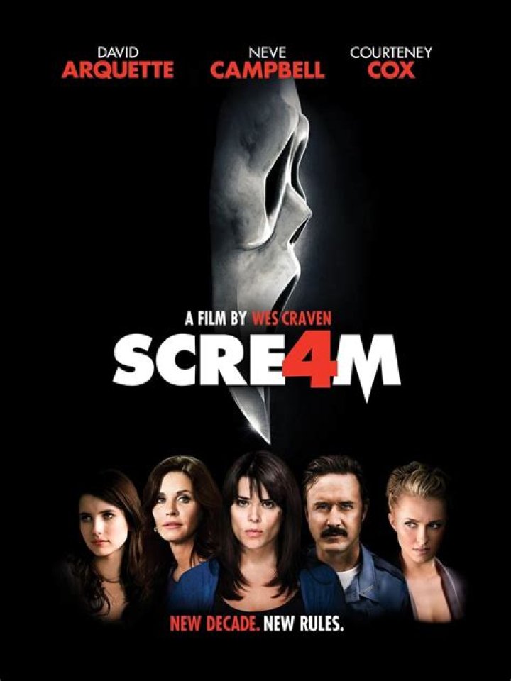 Scream 4 Courteney Cox, Neve Campbell, and David Arquette on set