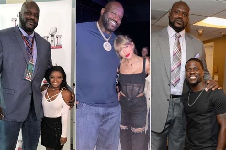 Shaq & Simone Biles from Celebs at Super Bowl 2017 E! News
