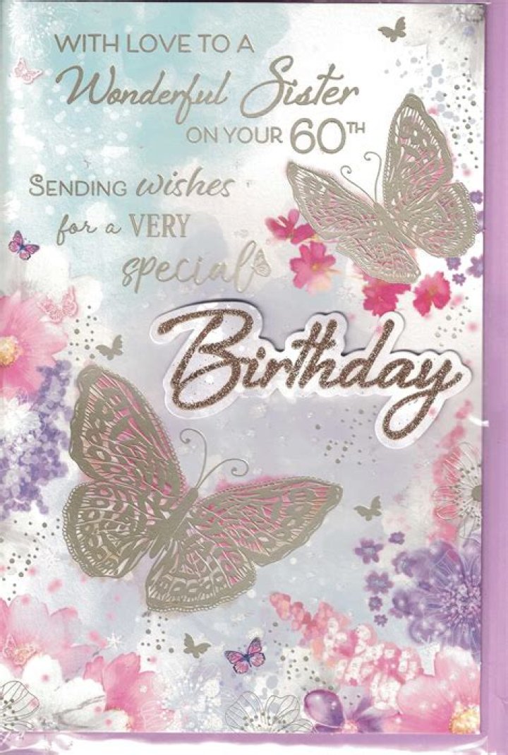 Sister 60th Birthday Card '60 & Fabulous' Etsy UK