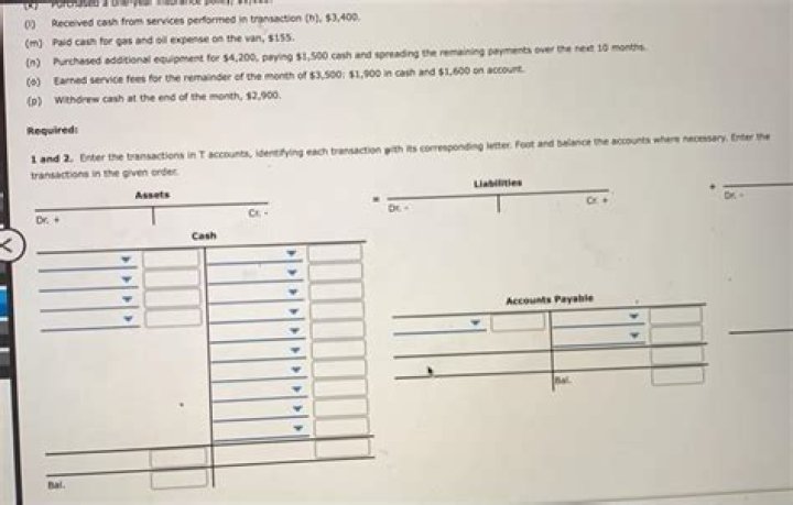 Solved T Accounts and Trial Balance Wilhelm Kohl started a
