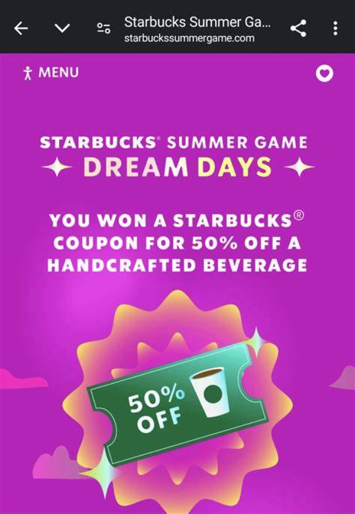 Starbucks Summer Instant Win Game 2020 The Freebie Guy®