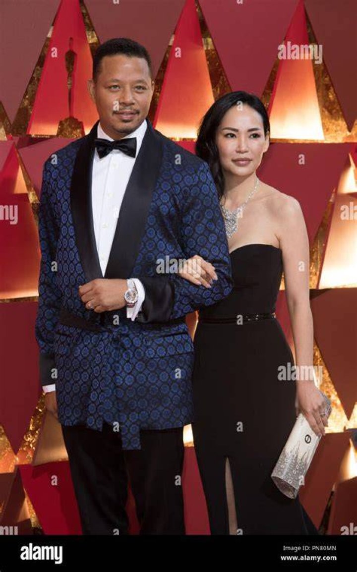Terrence Howard and Mira Pak Celebrity Couples at the 2017 Oscars