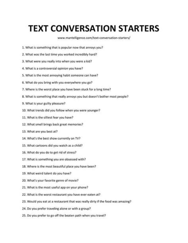 Text Conversation Starters Good Conversation Topics For Texting Your Crush
