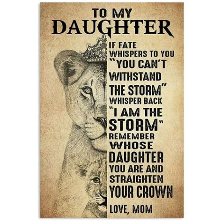 To my daughter. if fate whspers to you you can't withstand Etsy Love You Daughter Quotes