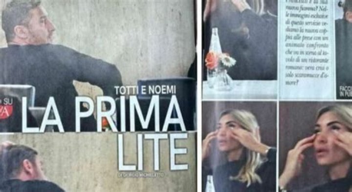 Totti e Noemi, la prima lite di coppia in pubblico
