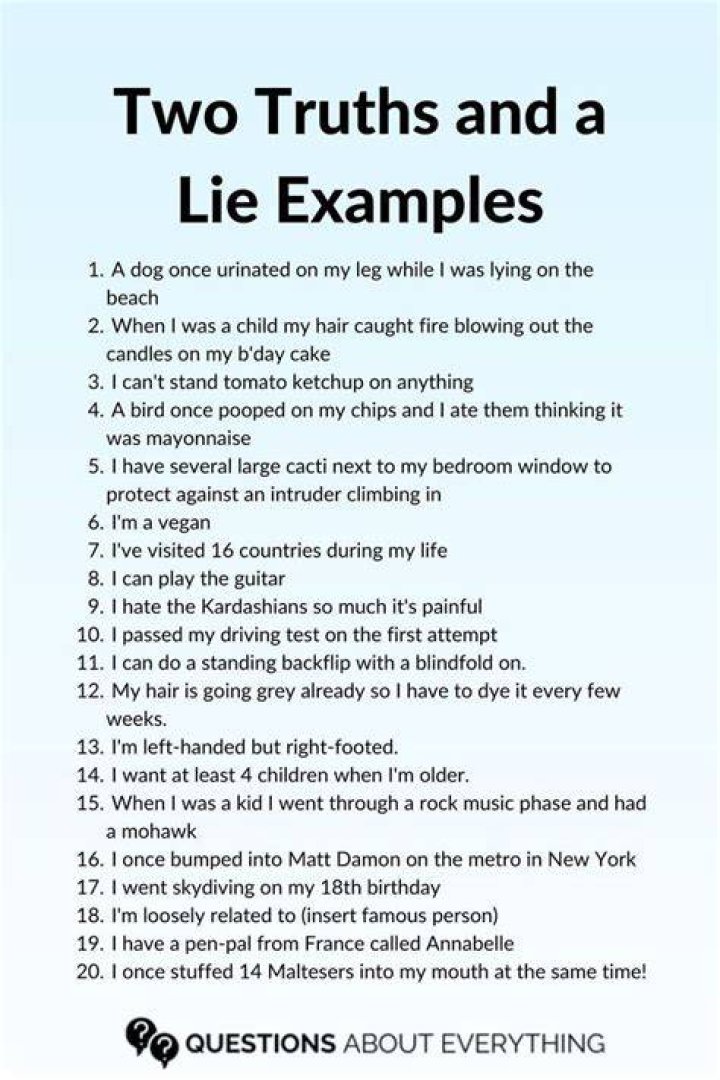 Two Truths and a Lie Game with FREE Printable Speechy Musings