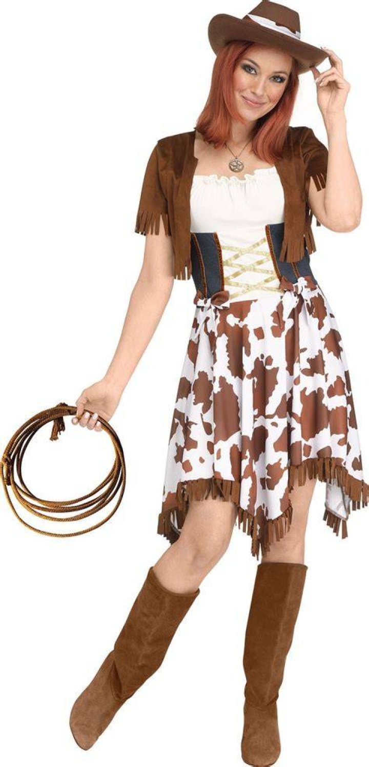 Western Theme Costume & Adult Women Cowgirl Halloween Costume Western Charra Girl Dress Up U0026
