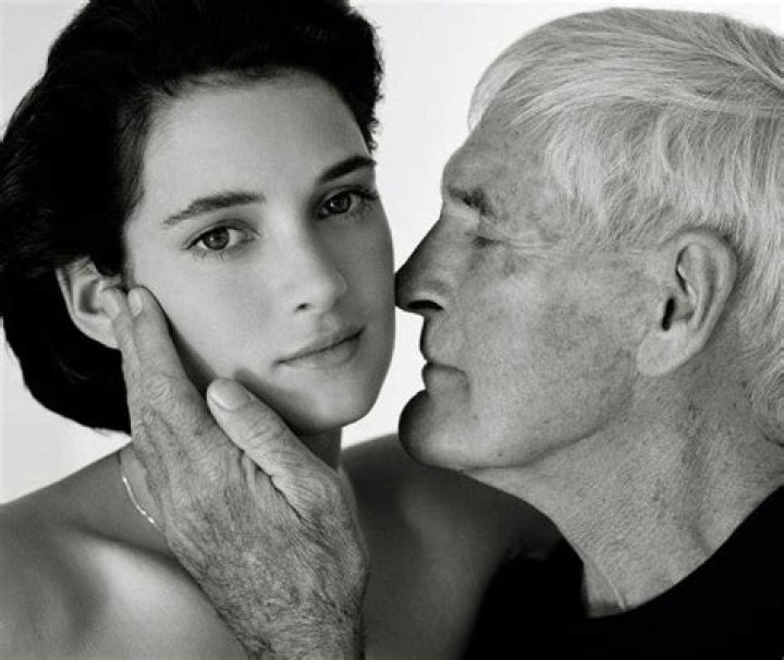 Winona Ryder and her godfather Timothy Leary, 1989, photo by Herb Ritts