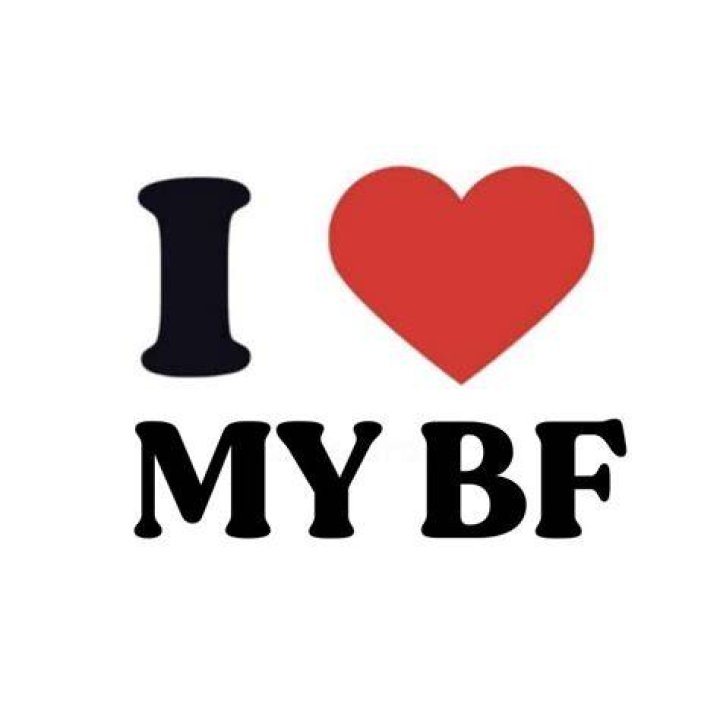 Womens I Love My BF Boyfriend Red Heart VNeck TShirt Amazon.co.uk