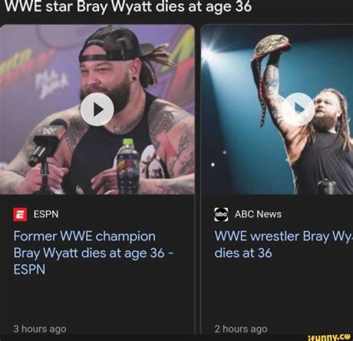 WWE Star Bray Wyatt Dies at Age 36 News, Scores, Highlights, Stats